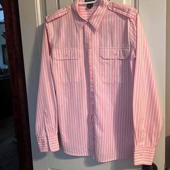 Ralph Lauren Pink and White Long Sleeve Top in 100% cotton. Excellent Co… - Picture 3 of 4